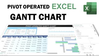 Excel Gantt Chart with Pivot Table V006 [upl. by Eilarol140]