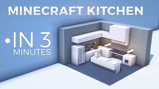 3 Minute Minecraft Kitchen Build Tutorial [upl. by Lsil915]