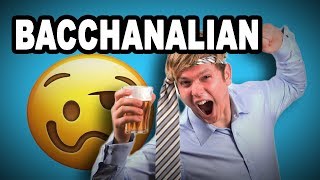 🍺 Learn English Words BACCHANALIAN  Meaning Vocabulary with Pictures and Examples [upl. by Oiludbo]