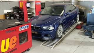 CS E46 M3 dyno run with Schrick 288280 Cams and Intake [upl. by Paske]