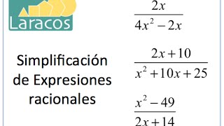 Simplificacion de expresiones racionales [upl. by Enattirb]