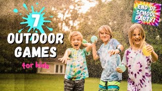 7 FUN GAMES TO PLAY OUTSIDE FOR KIDS END OF SCHOOL YEAR PARTY IDEAS [upl. by Cis]