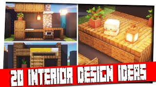 Minecraft  20 Interior Decoration Ideas and Designs Inspiration amp Tips [upl. by Limann889]