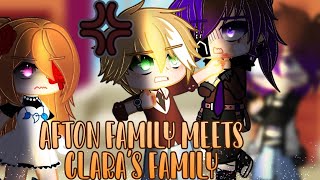 Afton family meets Claras family Mrs Afton Fnaf  ft Afton family amp Me  Gacha Club [upl. by Orazal]