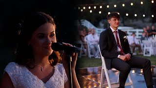 Bride Sings Original Song To Husband at Wedding Emotional [upl. by Nashbar]