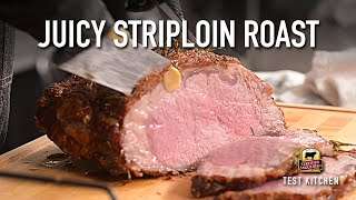 Garlic amp Rosemary Studded NY Strip Roast Recipe [upl. by Argela787]