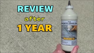 Quikrete Concrete Crack Seal REVIEW AFTER 1 YEAR [upl. by Eemiaj]