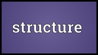 Structure Meaning [upl. by Eyt]