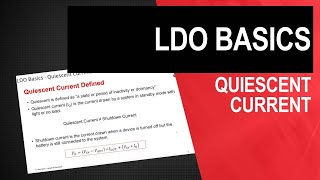 LDO basics Quiescent current [upl. by Rodama]