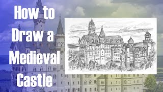 How to Draw a Medieval Castle [upl. by Ollopa]