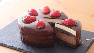 チョコレート・ムースケーキの作り方 Chocolate Mousse Cake｜HidaMari Cooking [upl. by Belen]