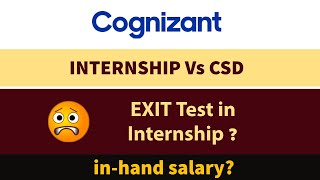 COGNIZANT internship Vs CSD [upl. by Arahsat]