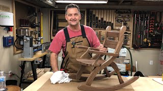 Childrens Walnut Rocking Chair Build [upl. by Ailbert]