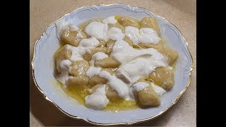 Domowe pierogi leniwe  Polish homemade quotlazy dumplingsquot made of potatoes and spelled flour [upl. by Wenn]