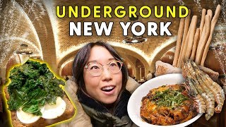 NYC FOOD TOUR at Grand Central Terminal 🥘 BTS performed here [upl. by Krefetz]