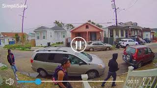 FULL VIDEO Doorbell camera captures shootout in New Orleans [upl. by Notrem952]