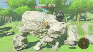 The Legend Of Zelda Breath Of The Wild Stone Talus Boss Battle [upl. by Ikilisav]