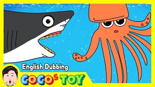 En DubbingㅣThe Legendary Megalodon and Kraken 1 ㅣdinosaurs animation for kidsㅣCoCosToy [upl. by Salocin]