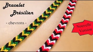 TUTO Bracelet Brésilien très facile Chevrons débutants [upl. by Eiuol]