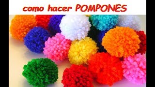 Cómo hacer pompones muy fácil  Ronycreativa [upl. by Doownel998]