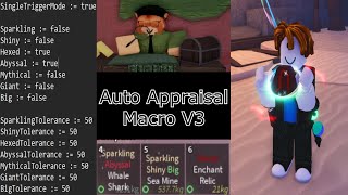 AUTO APPRAISAL FOR FISCH MACRO V3  Roblox Fisch [upl. by Euqor]