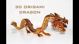 How To Make 3D Origami Dragon Easy Tutorial Part 1 [upl. by Burget]