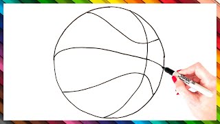 How To Draw A Basketball Step By Step  Basketball Drawing EASY [upl. by Reimer750]