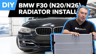 BMW F30 Radiator Replacement DIY BMW N20 amp N26 328i [upl. by Ahsiken]