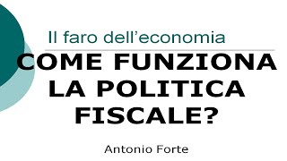 Lezione come funziona la politica fiscale [upl. by Nuarb214]