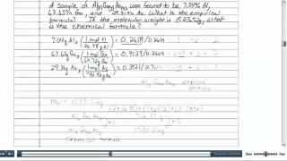 empirical formula mass percent [upl. by Celtic376]