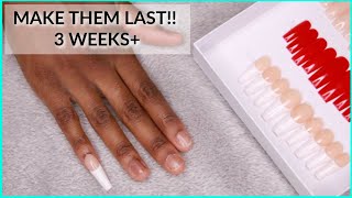 Make Press On Nails LAST 3 WEEKS  Best Nail Glue [upl. by Meingoldas]