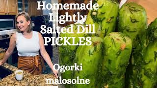 Quick amp Easy dill pickle recipe Ogorki malosolne [upl. by Gayel]