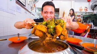 Malaysian Food in Melaka 🇲🇾 SPECIAL SATAY  Asam Pedas and Chicken Rice Balls  Malacca Malaysia [upl. by Yedarb]