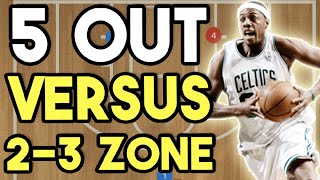 5 Out Offense vs 23 Zone Defence  Offensive Basketball Plays [upl. by Sasnett]