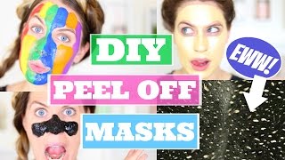 DIY PEEL OFF FACE MASKS You NEED To Try [upl. by Drauode]