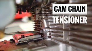 Adjusting the cam chain tensioner  Honda CB550 [upl. by Gnay]