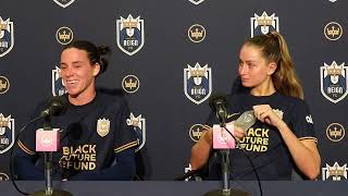 Seattle Reign FC Press Conference 104 Phoebe McClernon and Jordyn Huitema [upl. by Yreme]