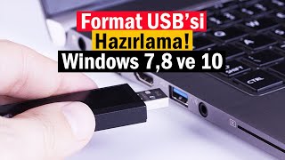 Format USB si Hazırlama  Windows 7 8 10 [upl. by Pat615]