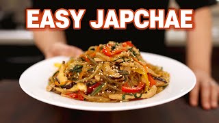 15 Minute Easy Japchae Recipe Korean Glass Noodles l Better Than Restaurants [upl. by Westberg]