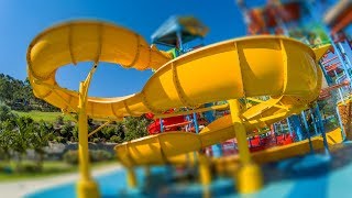 Bombora Zone Kids Slides  Jamberoo Action Park [upl. by Drofnats]