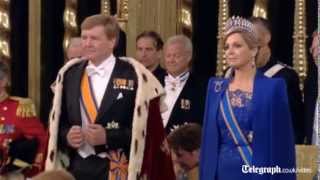 Dutch crowning WillemAlexander sworn in as king [upl. by Gnilsia]