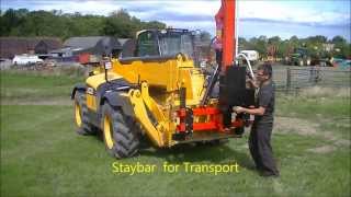 PROTECH P220 Front Mounted Post Driver on JCB Telehandler [upl. by Sone]