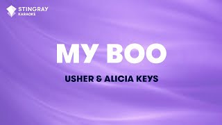 My Boo  Usher Alicia Keys Karaoke with Lyrics  No Lead Vocal [upl. by Madaih]