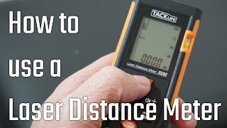 How to use a Laser DistanceRange Measure  distanceareavolumepythagorus TACKLife review [upl. by Emmons655]