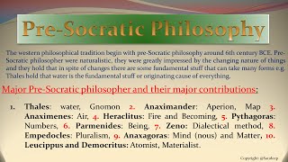 Pre Socratic Philosophers  Greek Philosophy  First Philosophers  Ancient western Philosophy [upl. by Osborn]