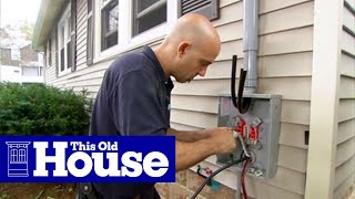 How to Upgrade an Electric Meter to 200Amp Service Part 1  This Old House [upl. by Lynad]