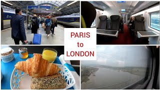 Eurostar Paris to London via underwater tunnel First Class train trip 4K [upl. by Cordeelia905]