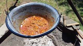 Vaddisznó pörkölt bográcsban fűszeres burgonyával Szoky konyhája [upl. by Woermer]