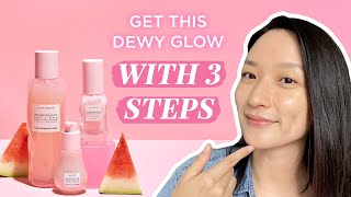 How To Get Dewy Skin With Only 3 Products  Glow Recipe [upl. by Taima]