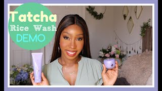 NEW Tatcha Rice Wash  Dewy Skin Cream  Demo  Review [upl. by Niwhsa]